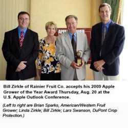 Washington's Bill Zirkle Honored As 2009 Apple Grower Of The Year