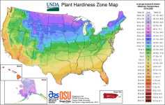 New USDA Cold Hardiness Zone map