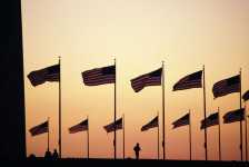American flags in Washington, DC