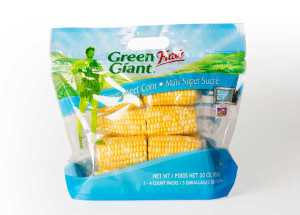 The grab-and-go-designed bags hold 12 corn cobbettes per consumer package. Each “cobbette” is individually wrapped in steam-fresh microwavable bags.