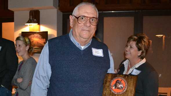 Buddy Johnson with his "Legend of the River" award. Photo by Frank Giles
