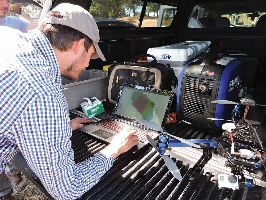 Ryan Kunde uses the photos captured from flights to map the vineyards. (Photo credit: Discover Sonoma County Wine)