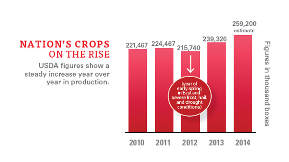 U.S. apple Crop by the numbers