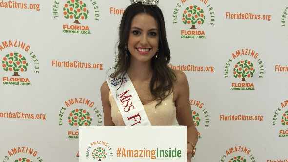 Miss Florida Citrus 2015 shows her support for the industry.