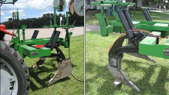 Deep shank delivery equipment for nematicides