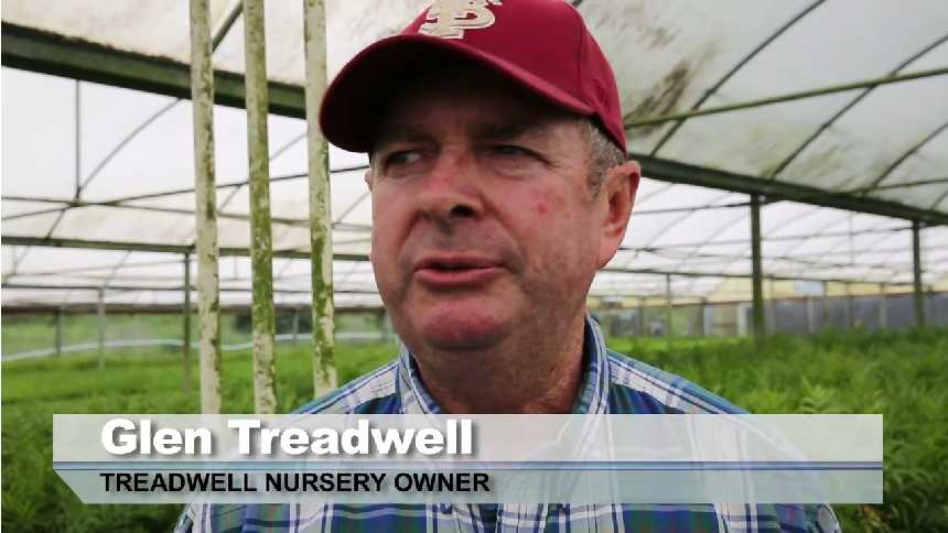 Video screen capture of Glen Treadwell, Treadwell Nursery