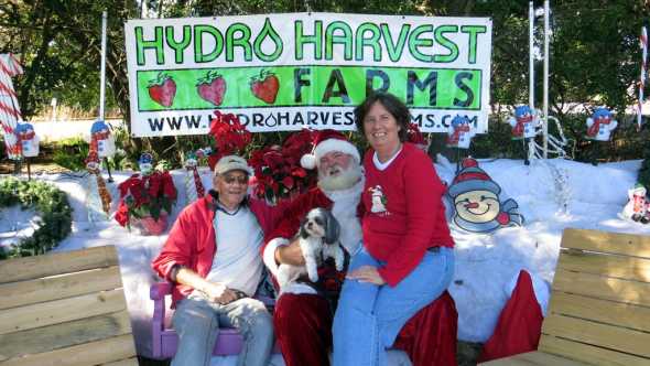 John Lawson plays Santa at Hydro Harvest Farms
