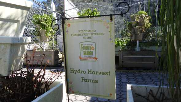 Hydro Harvest Farms' International Flower and Garden Festival sign