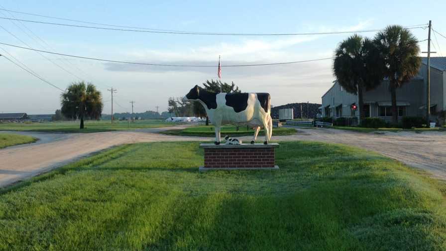 Main entrance to Alliance Dairies in Trenton, FL