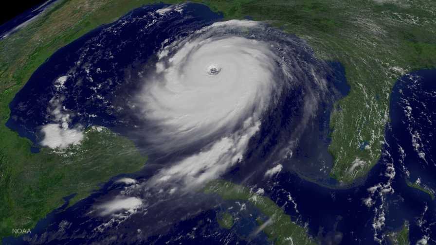 Satellite image of Hurricane Katrina