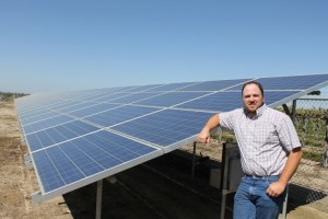 Vineyard Manager Dirk Heuvel says they will consider installing more solar arrays if they pencil out. (Photo credit: David Eddy)