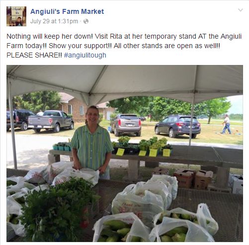 Anguili's Farm Market Facebook were still open post