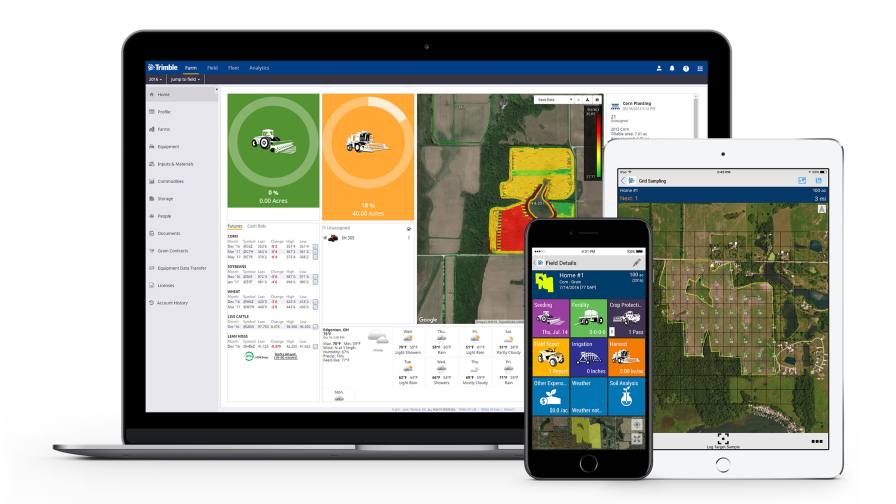 Trimble is consolidating three of its agriculture software products — Connected Farm™, Farm Works Software® and Agri-Data® solutions—into one farm data management platform: Trimble® Ag Software.