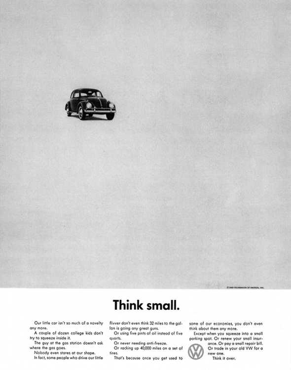 Vintage VW Beetle advertisement