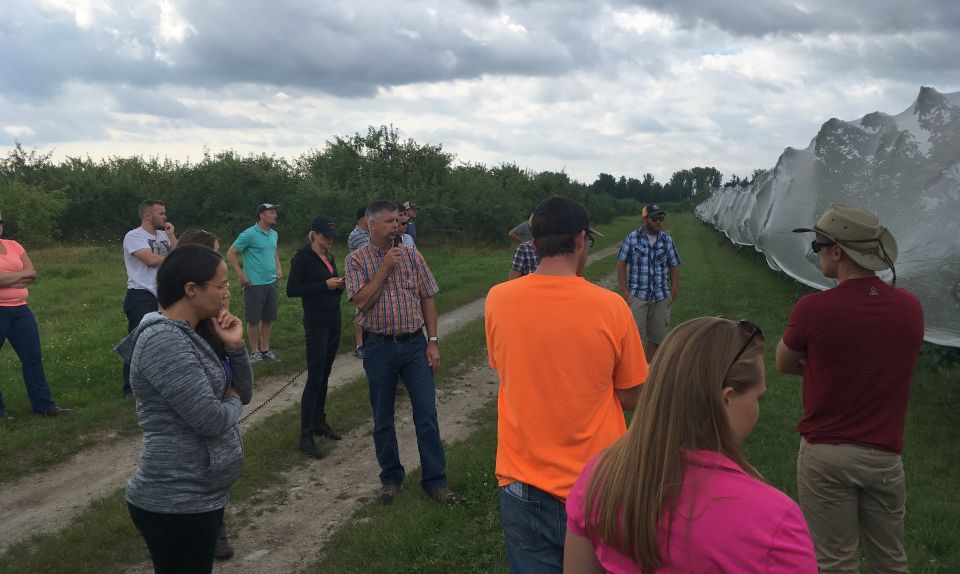 Young Growers See Evolving Orchard Production on Cornell Tour