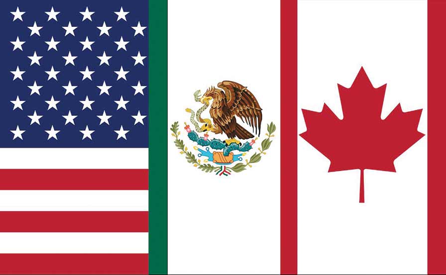 Undermining NAFTA Is A Major Mistake Growing Produce   American Mexican And Canadian Flags Combined 