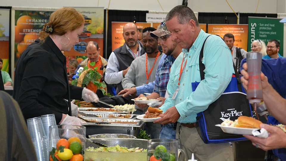 Lunch line at 2018 Florida Citrus Show