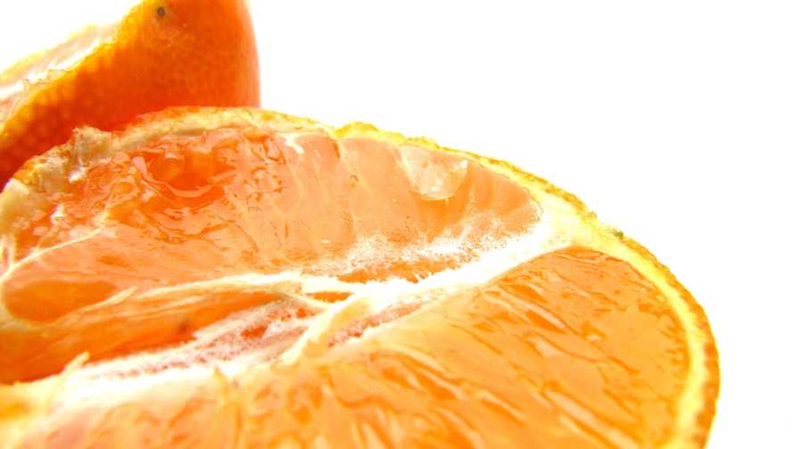 orange fruit interior closeup