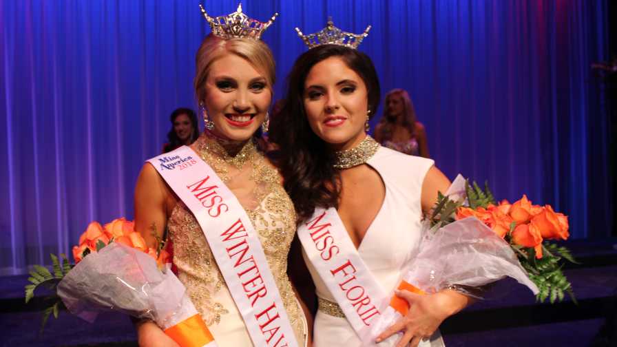 Miss Florida Citrus 2018 Megan Price and Miss Winter Haven 2018 Morgan Boykin pose for a pic