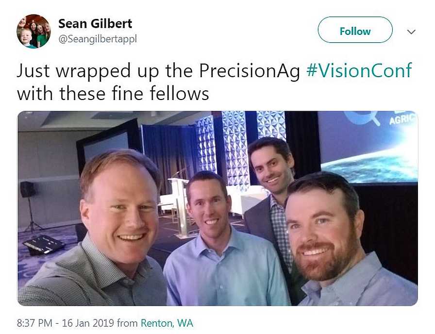 Sean Gilbert of Gilbert Produce tweets from the PAg VISION Conference