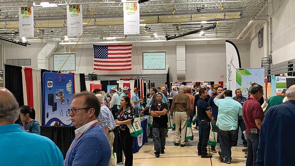 Tradeshow floor at 2019 Florida Citrus Show