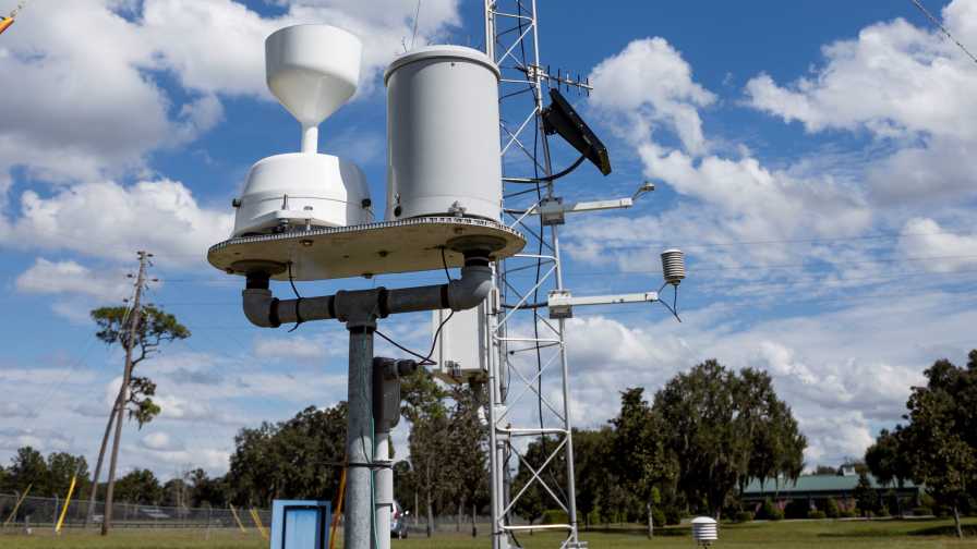 Weather station in Florida field