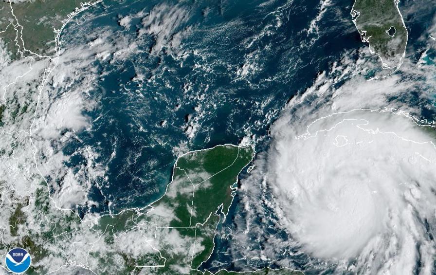 Satellite view of strengthening Hurricane Ian