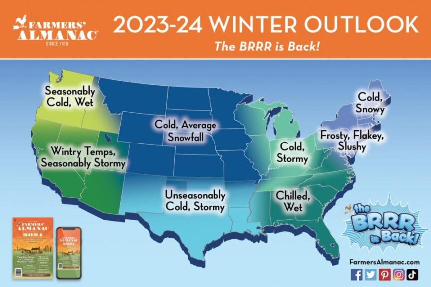 2023 2024 Farmers Almanac Winter Weather Forecasts United States Featured 864x576 