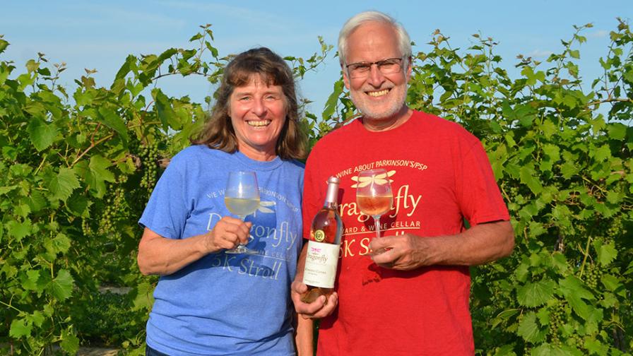 Connie and Kent Eichenauer of Dragonfly Vineyards and Wine Cellar