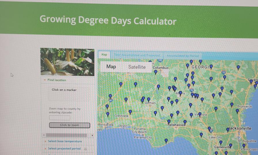 Climate Indicators tool growing days calculator feature