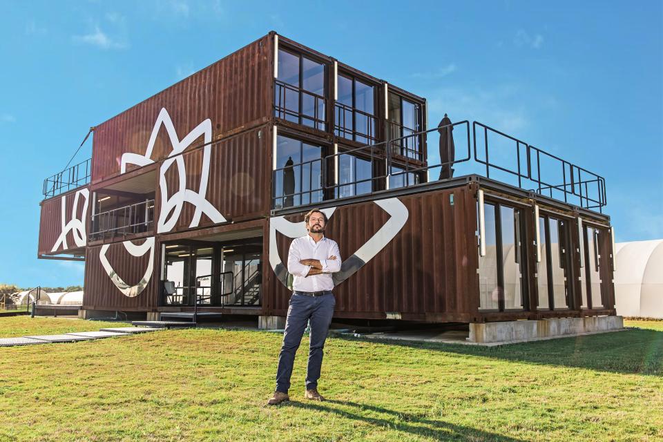 Federico Boscolo in front of Cultiva Farms offices in North Florida